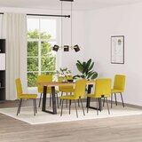  Blagovaonske stolice 6 kom žute baršunaste | shoptok.hr