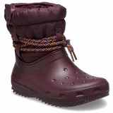 Crocs Škornji za sneg Classic Neo Puff Luxe Boot W 207312 Bordo rdeča