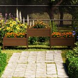 vidaXL Visoka greda medeno rjava 245,5x44x75 cm trdna borovina Cene