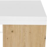 MID.YOU kotna pisalna miza kovina, leseni material bela, barve hrasta | Shoptok.si