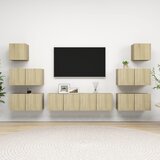  8-dijelni set TV ormarića boja hrasta sonome konstruirano drvo | shoptok.hr
