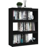 Ormarić za knjige / sobna pregrada crni 100x30x103 cm borovina | shoptok.hr