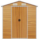  Vrtno spremište svjetlosmeđe 191 x 725 x 198 cm pocinčani čelik | Eponuda.com