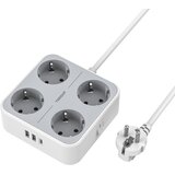 TESSAN Namizni razdelilec 302C (TS-302-C), 4x vtičnica, 2x USB-A, 1x USB-C, 2 m kabel, (5000257212) Cene