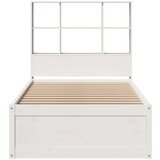 vidaXL Okvir kreveta bez madraca bijeli 90 x 200 cm masivna borovina | shoptok.hr