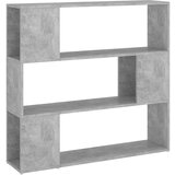vidaXL Ormarić za knjige / sobna pregrada boja betona 100 x 24 x 94 cm | shoptok.hr