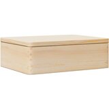 vidaXL Drvena kutija s poklopcem 40x30x13 cm Puno drvo Bor | shoptok.hr
