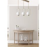Opviq Ahu 3 Lü Sıralı Beyaz Camlı Eskitme Sarkıt WhiteCopper Chandelier | ePonuda.com