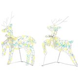 vidaXL LED jelene med 40 LED 2 pcs Toplo bela 64 x 42 x 15 cm PET | Shoptok.si