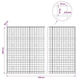  Gabion s žicom debljine 5 mm i mrežom 10x10 cm 700x30x200 cm - 30 cm 200 cm 700 cm | shoptok.hr