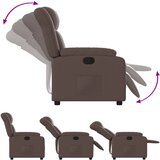  Naslonjač od umjetne kože smeđi | shoptok.hr