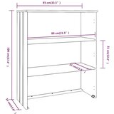 Zgornja omarica hamar medeno rjava 85x35x100 cm trdna borovina, (20654347) | Shoptok.si