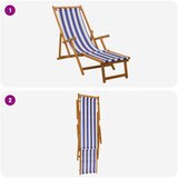  Sklopiva ležaljka za sunčanje 2 pcs 3 Pozicija Plava i bijela | shoptok.hr