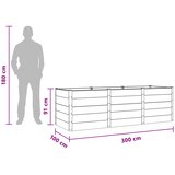  Povišena vrtna gredica Smeđa 300 x 100 x 91 cm | shoptok.hr