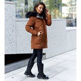 Gemre Brown jacket with detachable fur Riverton | Shoptok.si