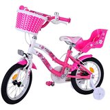  Dječji bicikl s dvije ručne kočnice Volare Lovely 14" roza-bijeli | shoptok.hr