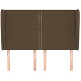  Uzglavlje s ušima tamnosmeđe 147x23x118/128 cm od tkanine | Eponuda.com