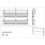 Germania Kremno bela preklopna/stenska omarica za čevlje v hrastovem dekorju 140x83x18 cm Ameca – | Shoptok.si
