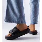  Women's black sandals with thick sole and adjustable upper Fabrice | Shoptok.si