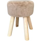 Ambia Home TABURE, les, tekstil, leseni material bež | Shoptok.si