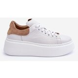 Boto Women's Leather Platform Sneakers White Lemar 10150 | Shoptok.si