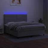  box spring s madracem LED svjetlosivi 180x200 cm tkanina | shoptok.hr