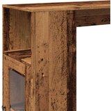 vidaXL Barska miza s policami starinski les 101x40x103,5 cm inž. les | Shoptok.si