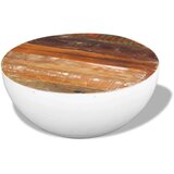  Skledasta klubska mizica trden predelan les 60x60x30 cm | Shoptok.si