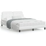 vidaXL Posteljni okvir z vzglavjem bel 140x200 cm umetno usnje | Shoptok.si