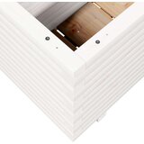  Vrtno cvetlično korito belo 90x40x49,5 cm trdna borovina | Shoptok.si