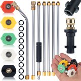 Rosfix Set 7 Brizgalnih Cevi – Penilna Šoba, Bajonet Adapter | Nadomestni Del Za Visokotlačni Čistilnik Kärcher K2–K7, 250 Bar, 2,6 M, (5000222945) | Shoptok.si