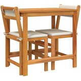  3-dijelni balkonski set s jastucima od masivnog drva bagrema | shoptok.hr