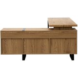 MID.YOU KOTNA PISALNA MIZA kovina, leseni material črna, barve hrasta | Shoptok.si