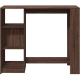  Barski stol s policom smeđa boja hrasta 124x46x103,5 cm drveni | shoptok.hr