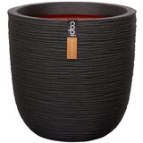 Capi Cvetlični lonec Nature Rib 43x41 cm črn Cene