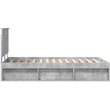  Krevetna konstrukcija Beton 120 x 190 cm Čvrsto borovo drvo | shoptok.hr