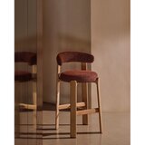 Kave Home Barska stolica od čvrste jeseni boja terakote/u svijetloj prirodnoj boji (visine sjedala 75 cm) Granite – | shoptok.hr