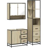  3-dijelni set kupaonskog namještaja boja hrasta sonome drveni | shoptok.hr
