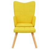  Stolica za opuštanje s osloncem za noge boja senfa od tkanine | shoptok.hr