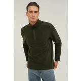 KINETIX Men's Zippered Collar Fleece 2pr Khaki Fleece