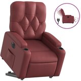 vidaXL Električni naslonjač na podizanje umjetna koža crvena boja vina | shoptok.hr