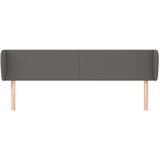  Uzglavlje s ušima sivo 203x23x78/88 cm od umjetne kože | shoptok.hr