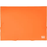 Spirit: Neon oranžna plastična mapa z gumo mere A4