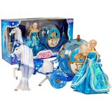 Lean_Toys Punčka s kočijo Konj za krtačenje modra | Shoptok.si
