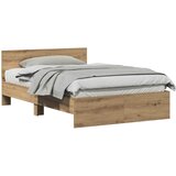  Krevetna konstrukcija Umjetnički hrast 193 x 125 x 70 cm | shoptok.hr
