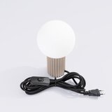 Nice Lamps Sivorjava namizna svetilka s steklenim senčilom (višina 19 cm) Orbital – | Shoptok.si