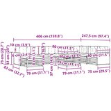  Set vanjskih sofa 9 kom. Prirodna i bež Čvrsto drvo akacije | shoptok.hr