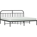  Metalni okvir za krevet s uzglavljem crni 200x200 cm | shoptok.hr