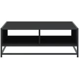 vidaXL Klubska mizica črna 80x80x30 cm inženirski les in kovina | Shoptok.si