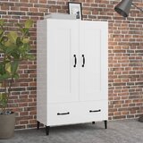 The Living Store Visoka omarica visok sijaj bela 70x31x115 cm konstruiran les - Visoka Omarica, (21435422) | Shoptok.si